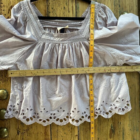 Universal Thread‎ Balloon Sleeve Eyelet Blouse  Size X-Large - Picture 5 of 6